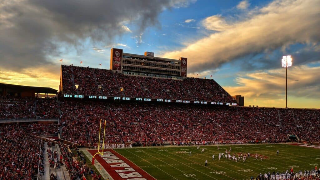 architectural photography of football field